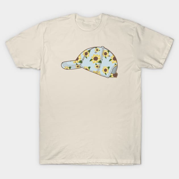 Baseball Cap with sunflowers T-Shirt by Wlaurence